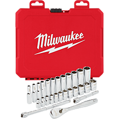 MILWAUKEE Sada račne 1/4˝ a nástrčných kľúčov Metric 28 ks