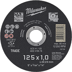 MILWAUKEE Rezný kotúč TRADE SCS 41/125 x 1 mm
