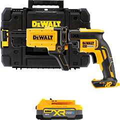 DEWALT 18V XR Aku skrutkovač na sadrokartón s podávačom skrutiek, 1 x 1,7Ah POWERSTACK