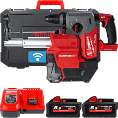 MILWAUKEE M18 FUEL™ ONE-KEY™ SDS-Plus vŕtacie kladivo 4-režimové s FIXTEC™ s odsávačom