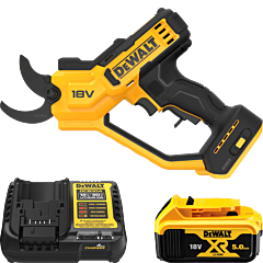 DEWALT 18V XR Aku nožnice na vetvy, 1x 5,0 Ah