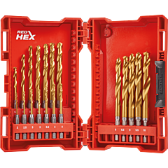 MILWAUKEE Sada vrtákov do kovu RED HEX SHOCKWAVE™ HSS-G TiN O 19 ks