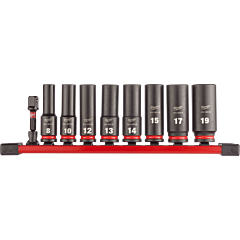 MILWAUKEE Sada nástrčných kľúčov SHOCKWAVE™ 3/8" dlhé 9 ks
