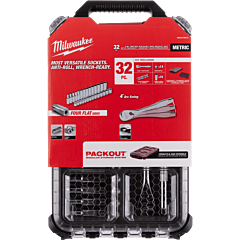 MILWAUKEE PACKOUT™ 3/8" sada račne a nástrčných kľúčov 32 ks