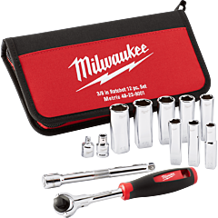 MILWAUKEE Sada račne 3/8" a nástrčných kľúčov 12 ks
