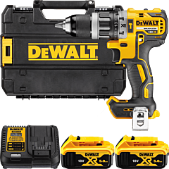 DEWALT 18V XR Aku vŕtačka s príklepom, 2x 5,0 Ah