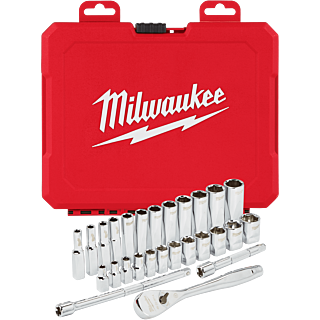 MILWAUKEE Sada račne 1/4˝ a nástrčných kľúčov Metric 28 ks