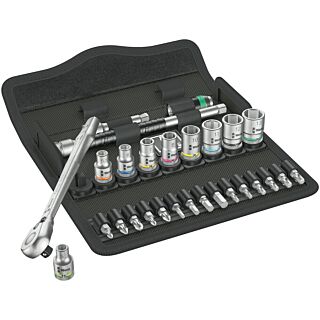 WERA Sada račne 1/4" Zyklop Metal, 28 dielna