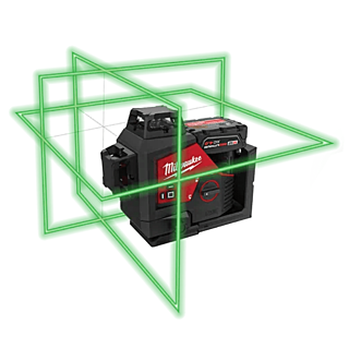 MILWAUKEE M12™ Laser s 3 rovinami s rozsahom 360° - zelený