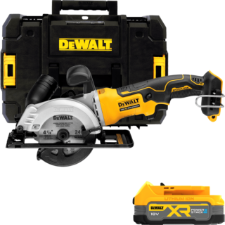 DEWALT 18V XR Aku kotúčová píla 115 mm, 1x 1,7 Ah POWERSTACK™ bez nabíjačky