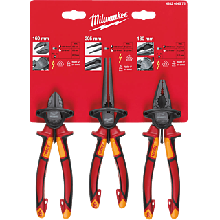 MILWAUKEE VDE set klieští - 3ks