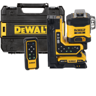 DEWALT 18V XR 3 x 360° zelený laser s diaľkovým ovládaním, bez aku