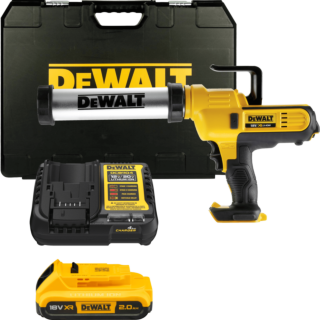 DEWALT 18V XR Aku vytláčacia pištoľ na kartuše a vrecká 300 - 400 ml, 1x 2,0 Ah