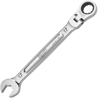 MILWAUKEE Račňový očkoplochý kľúč MAXBITE™ s kĺbom 17 mm