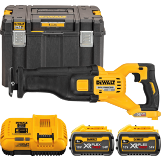 DEWALT 54V XR FLEXVOLT™ Aku chvostová píla, 2x 9,0 Ah