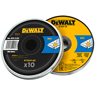 DEWALT Rezný kotúč INOX 125x1 mm plechový box - 10ks