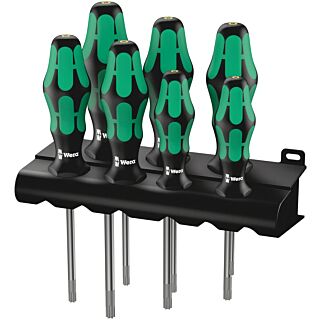 WERA Sada TORX® HF skrutkovačov Kraftorm s pridrž. funkciou 7 dielny + stojan