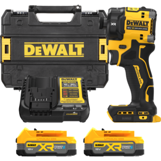 DEWALT 18V XR 1/4” Hex hydraulický aku rázový uťahovák, 2x 1,7 Ah POWERSTACK™