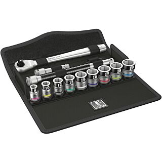 WERA Sada račne 3/8" Zyklop Metal s pridrž. funkciou, 13 dielna