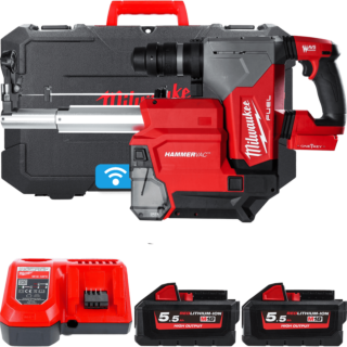 MILWAUKEE M18 FUEL™ ONE-KEY™ SDS-Plus vŕtacie kladivo 4-režimové s FIXTEC™ s odsávačom