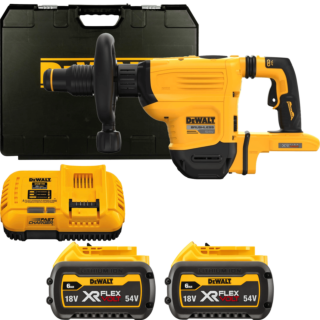 DEWALT 54V XR FLEXVOLT™ SDS-Max 10,5 J aku sekacie kladivo, 2x 9,0 Ah