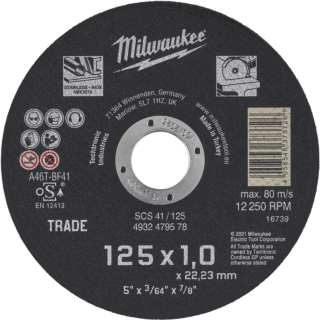 MILWAUKEE Rezný kotúč TRADE SCS 41/125 x 1 mm