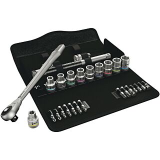 WERA Sada račne Zyklop Metal 1/2" s priechodným 4-hranom, 28 dielna
