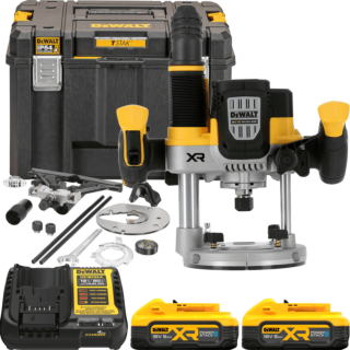 DEWALT 18V XR 12 mm horná frézka, 2x 5,0 Ah POWERSTACK™