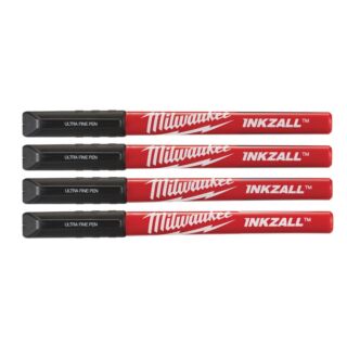 MILWAUKEE Značkovač - popisovač INKZALL™ extra jemný hrot - čierny 4ks