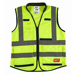 MILWAUKEE Reflexná vesta PREMIUM Hi-VISIBLE žltá S/M