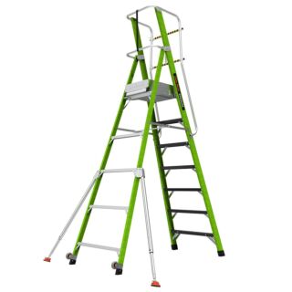 LittleGiant Sklolaminátový plošinový rebrík STADIUM™,  7-stupňový