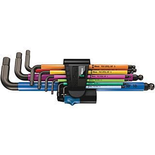 WERA Sada imbusových kĺúčov Hex-Plus Multicolour HF 1, 9 dielna