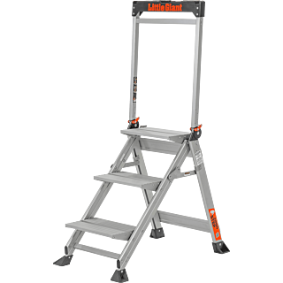 LittleGiant Hlikíkové schodíky JUMBO STEP™, 3-stupňový s madlom