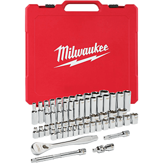 MILWAUKEE Sada račne 3/8˝ a nástrčných kľúčov Metric a SAE 56 ks