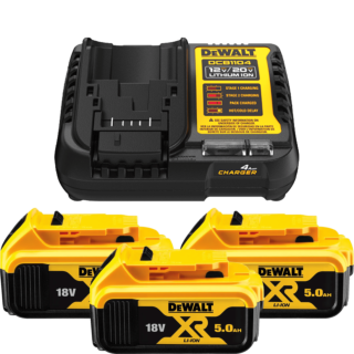 DEWALT 18V XR XR nabíjačka + akumulátor , 3x 5,0 Ah 18V