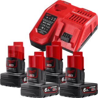 MILWAUKEE NRG Set akumulátorov, 4 x 6 Ah