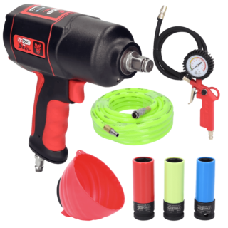 KS TOOLS 1/2" Pneu rázový uťahovák TheDEVIL - Promo KIT