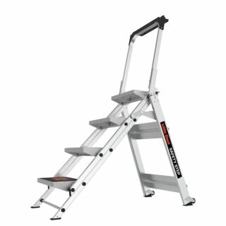 LittleGiant Hlikíkové schodíky SAFETY STEP™, 4-stupňový s madlom