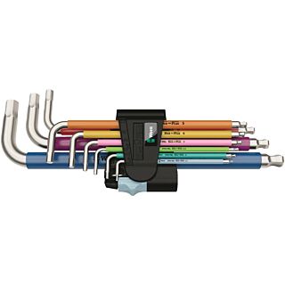 WERA Sada nerezových imbusových kĺúčov Hex-Plus Multicolour Stainless 1, 9 dielna