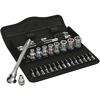WERA Sada račne 1/4" Zyklop Metal s priechodným 4-hranom