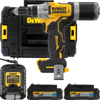 DEWALT 18V XR Aku nitovačka pre nity od 4,8 mm do 6,4 mm, 2x 5,0 Ah