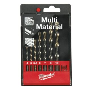 MILWAUKEE Sada vrtákov multimaterial TCT O 3/4/5/5,5/6/8/10 mm 7 ks