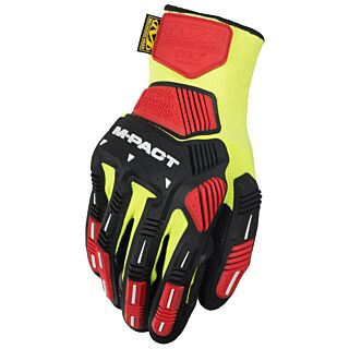 MECHANIX Bezpečnostné pracovné rukavice M-Pact® Knit Trieda CR3A3 - Hi-Viz