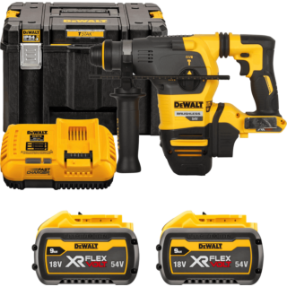DEWALT 54V XR FLEXVOLT™ SDS-Plus 3,5 J aku kombinované kladivo, 2x 9,0 Ah