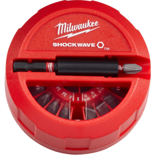 MILWAUKEE Sada skrutkovacích bitov SHOCKWAVE™ 15 ks