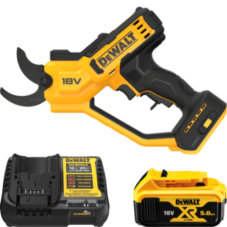DEWALT 18V XR Aku nožnice na vetvy, 1x 5,0 Ah