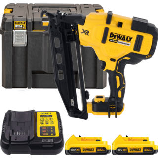 DEWALT 18V XR Aku dokončovacia klincovačka 32-63 mm, 2x 2,0 Ah