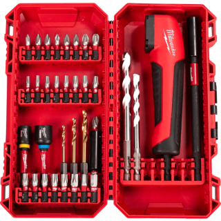 MILWAUKEE Sada skrutkovacích bitov SHOCKWAVE™ + Uhlový nadstavec 35ks