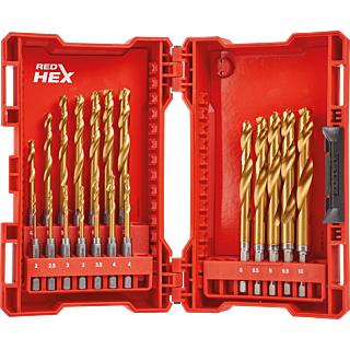 MILWAUKEE Sada vrtákov do kovu RED HEX SHOCKWAVE™ HSS-G TiN O 19 ks