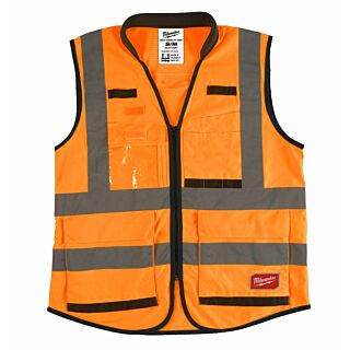 MILWAUKEE Reflexná vesta PREMIUM Hi-VISIBLE oranžová S/M